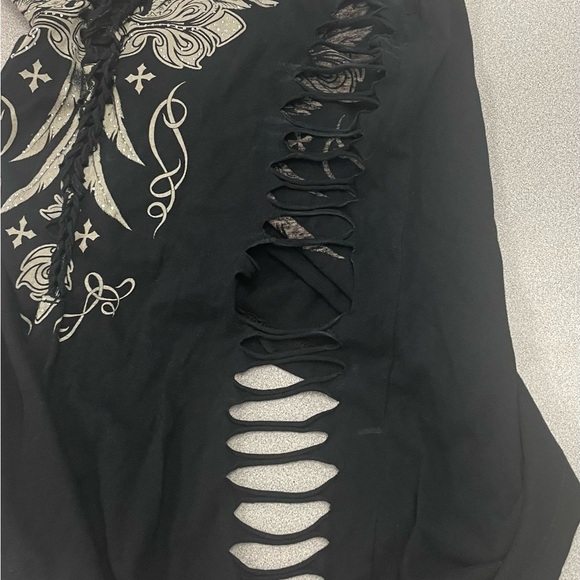 Affliction Black Sleeveless Graphic Tank Top - Picture 3 of 4